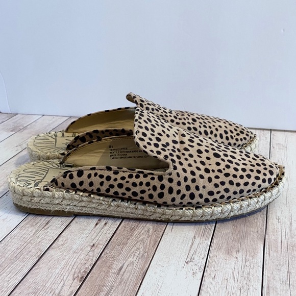 ❌SOLD❌Leopard cheetah spot mule slides shoes 8.5 - Picture 2 of 5